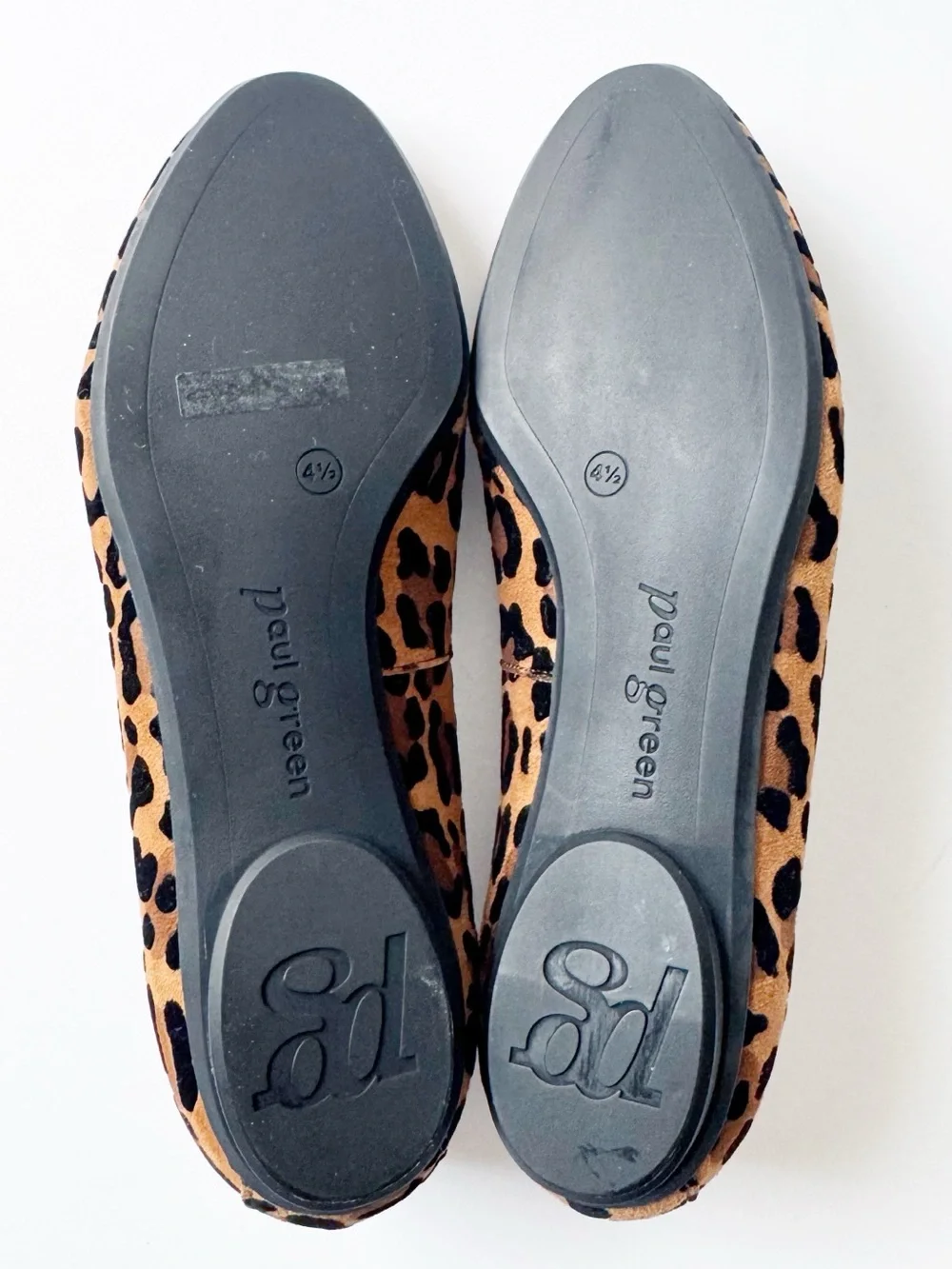 PAUL GREEN Ursula Ballet Flat Sisal Leo Velvet Animal | US 7
